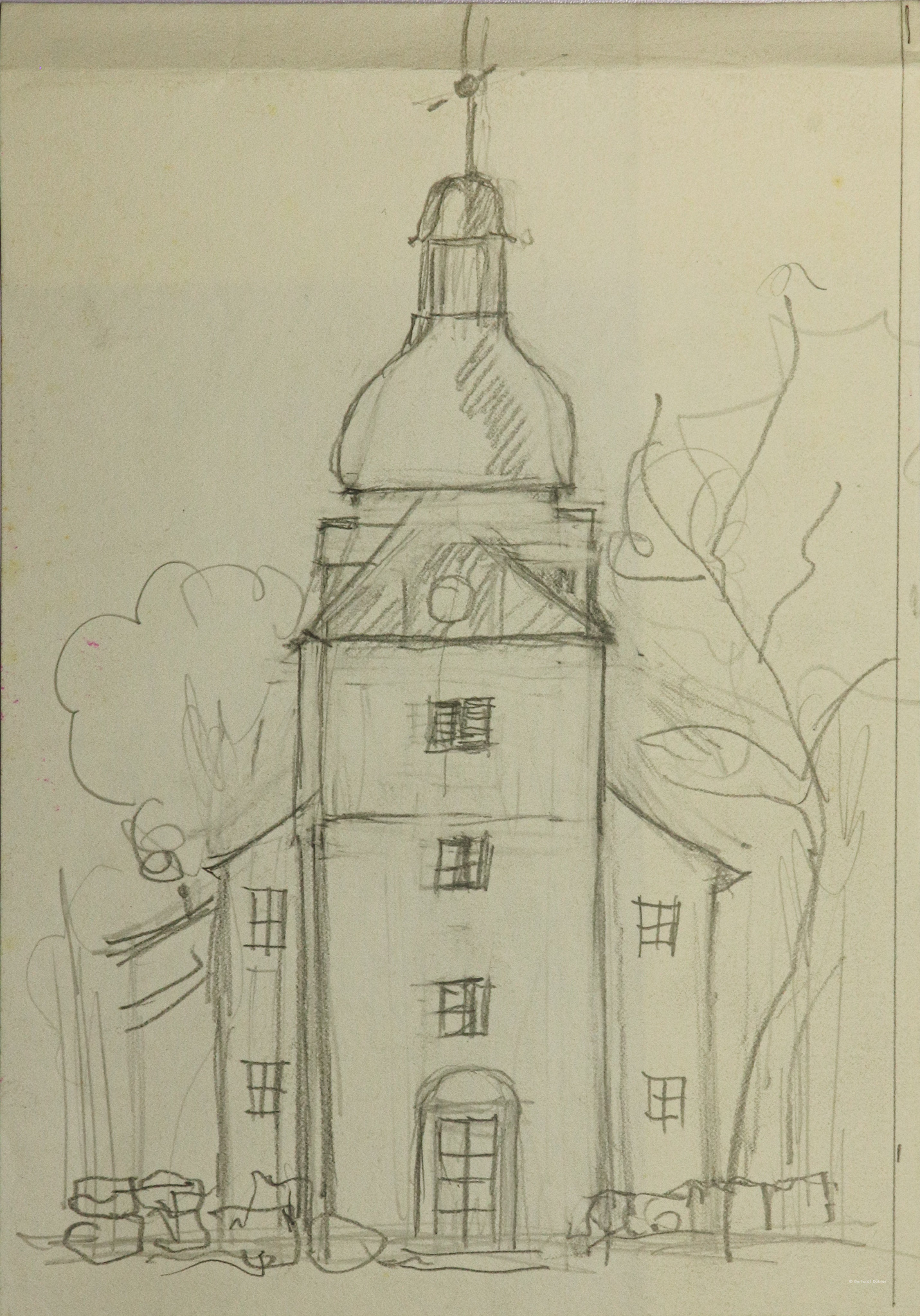 Lauchaer Kirche von vorn